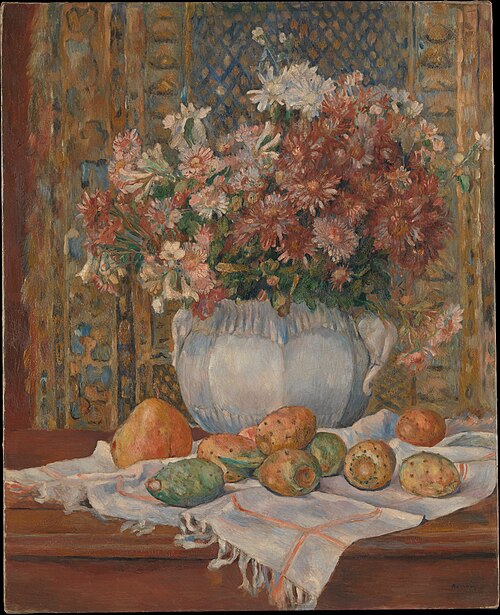 Still Life with Flowers and Prickly Pears, 1885, Pierre-Auguste Renoir
