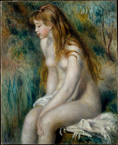 Young Girl Bathing, 1892, Pierre-Auguste Renoir