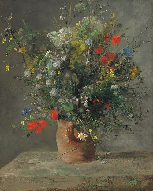 Flowers in a Vase, 1866, Pierre-Auguste Renoir