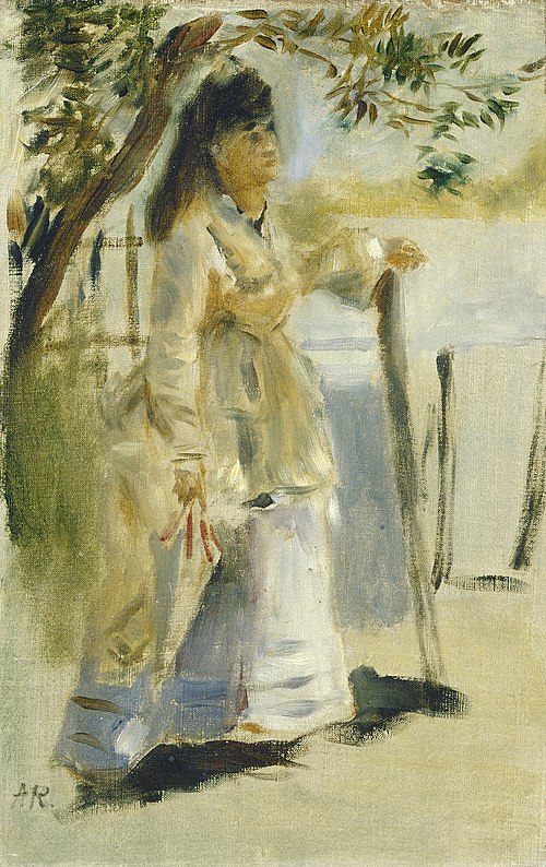 Woman by a Fence, 1866, Pierre-Auguste Renoir