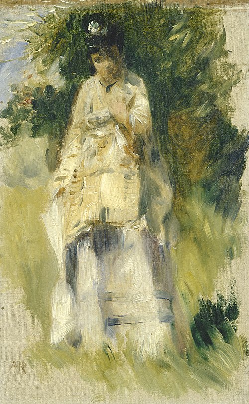 Woman Standing by a Tree, 1866, Pierre-Auguste Renoir