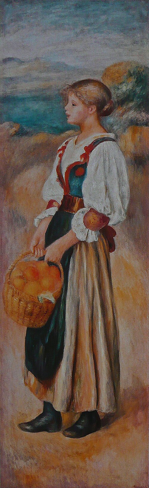 Girl with a Basket of Oranges, 1875, Pierre-Auguste Renoir