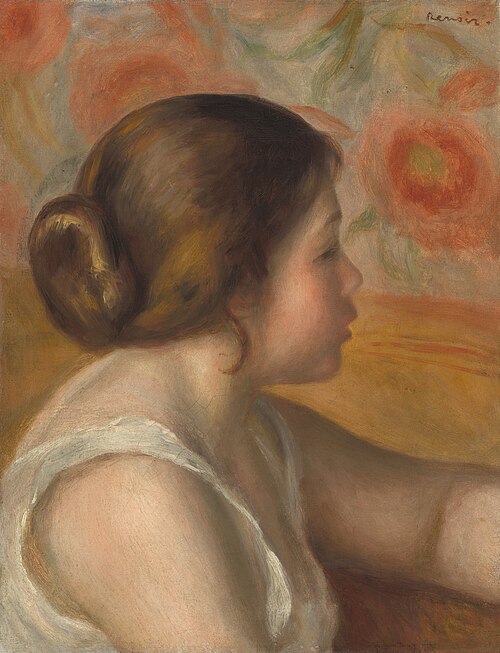Head of a Young Girl, 1890, Pierre-Auguste Renoir