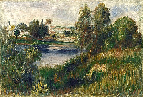 Landscape at Vetheuil, 1890, Pierre-Auguste Renoir
