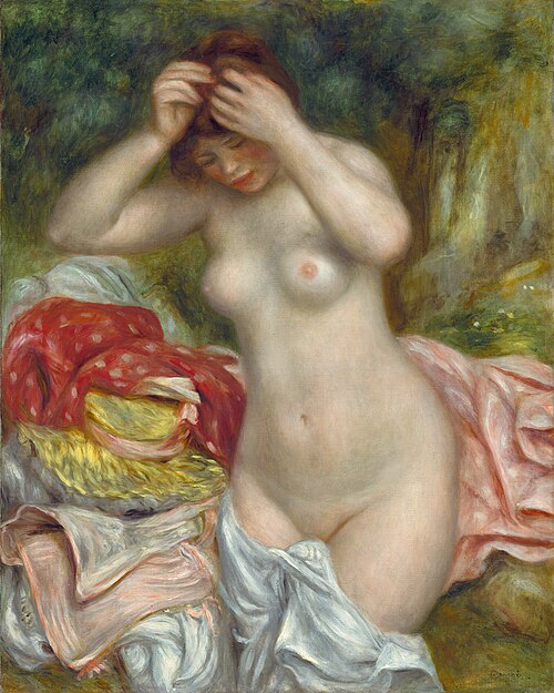 Bather Arranging Her Hair, 1893, Pierre-Auguste Renoir