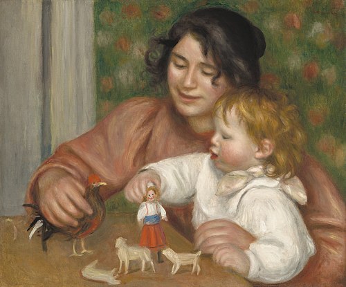 Child with Toys - Gabrielle and the Artist's Son, Jean, 1895, Pierre-Auguste Renoir