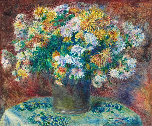 Chrysanthemums, 1881, Pierre-Auguste Renoir