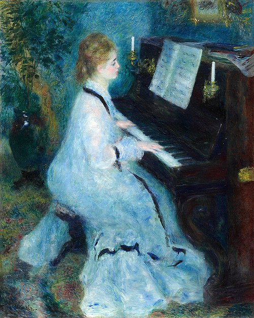 Woman at the Piano, 1875, Pierre-Auguste Renoir