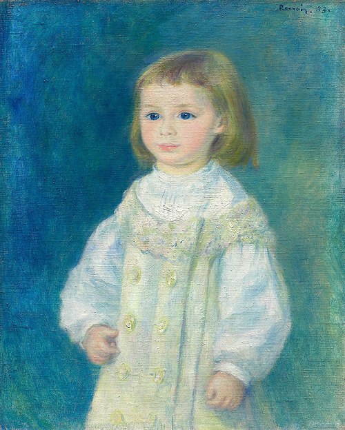 Lucie Berard (Child in White), 1883, Pierre-Auguste Renoir