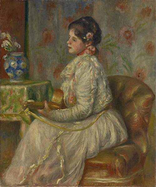 The guitar player, , Auguste Renoir