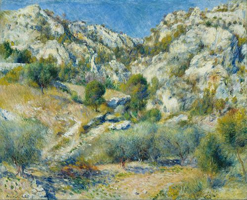 Rocky Crags at L'Estaque, 1882, Pierre-Auguste Renoir