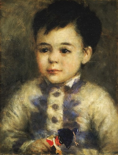 Boy with a Toy Soldier (Portrait of Jean de La Pommeraye), 1875, Pierre-Auguste Renoir