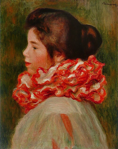 Girl in a Red Ruff, 1896, Pierre-Auguste Renoir
