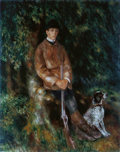 Portrait of Alfred Bérard with His Dog, 1881, Pierre-Auguste Renoir
