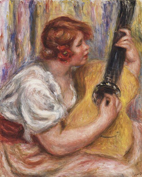 Woman with a Guitar, 1918, Pierre-Auguste Renoir