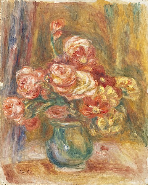 Vase of Roses, 1890, Auguste Renoir
