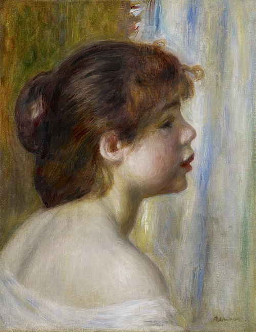 Head of a Young Woman, 1887, Pierre-Auguste Renoir