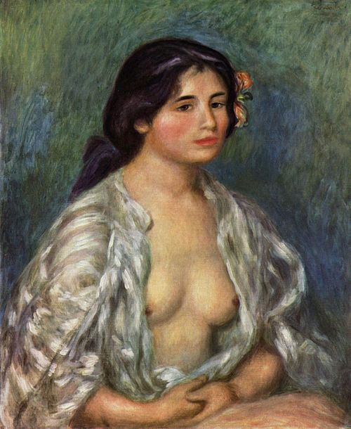 Gabrielle à la chemise ouverte, 1907, Auguste Renoir