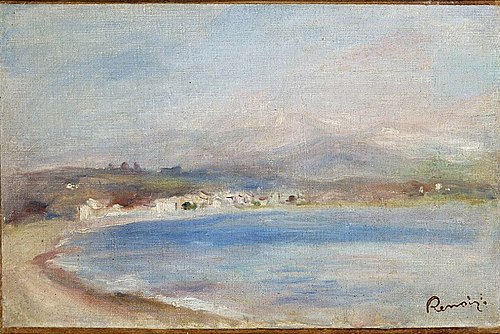 The Coast at Cagnes, Sea, Mountains, 1910, Pierre-Auguste Renoir