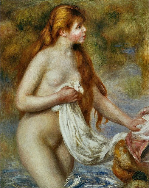 Baigneuse aux cheveux longs, 1895, Auguste Renoir