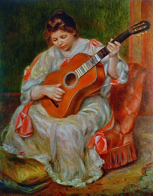 Femme jouant de la guitare, 1897, Auguste Renoir