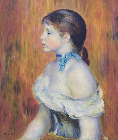 Jeune Fille au ruban bleu, 1888, Auguste Renoir