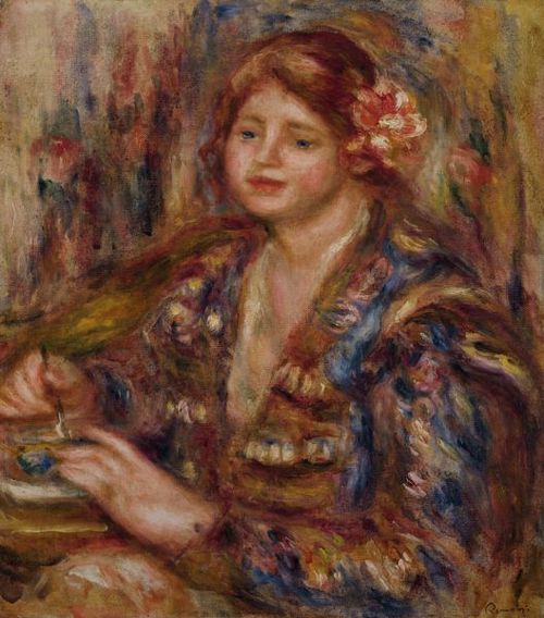Femme avec une rose, 1910, Auguste Renoir