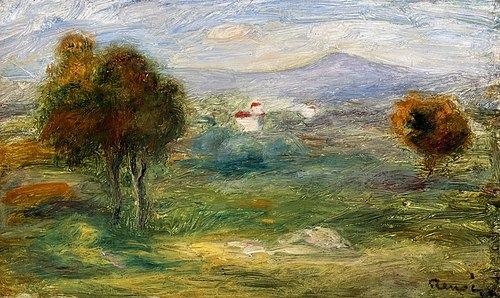Landscape near Cros-de-Cagnes., 1910, Pierre-Auguste Renoir