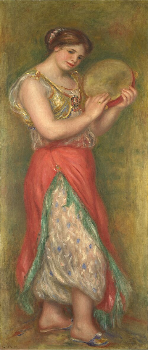 Dancing Girl with Tambourine, 1909, Pierre-Auguste Renoir