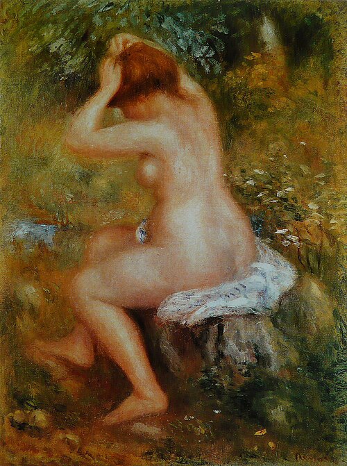 A Bather, 1887, Pierre-Auguste Renoir