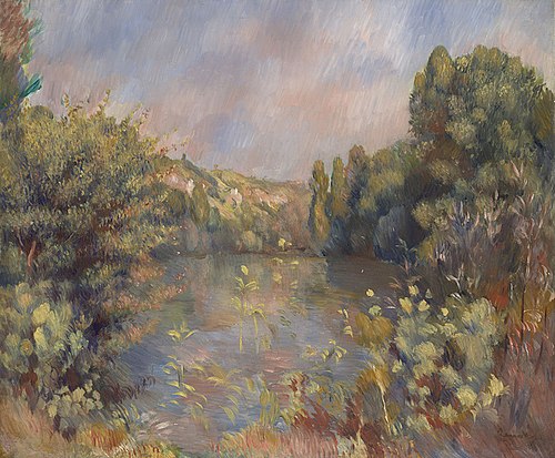 Lakeside Landscape, 1889, Pierre-Auguste Renoir