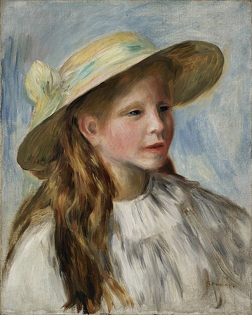 Little Girl with a Hat (Jeune Fille au Chapeau), 1894, Auguste Renoir