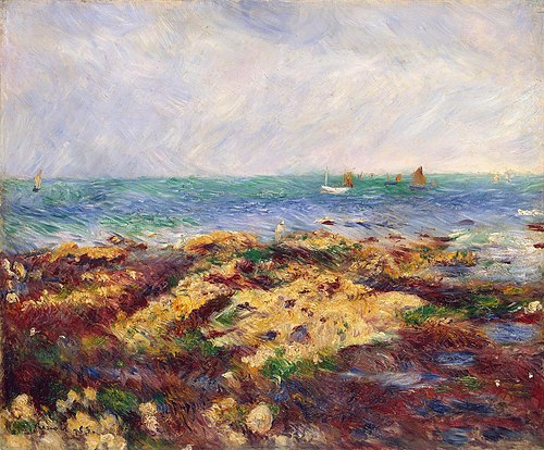 Low Tide at Yport, 1883, Pierre-Auguste Renoir