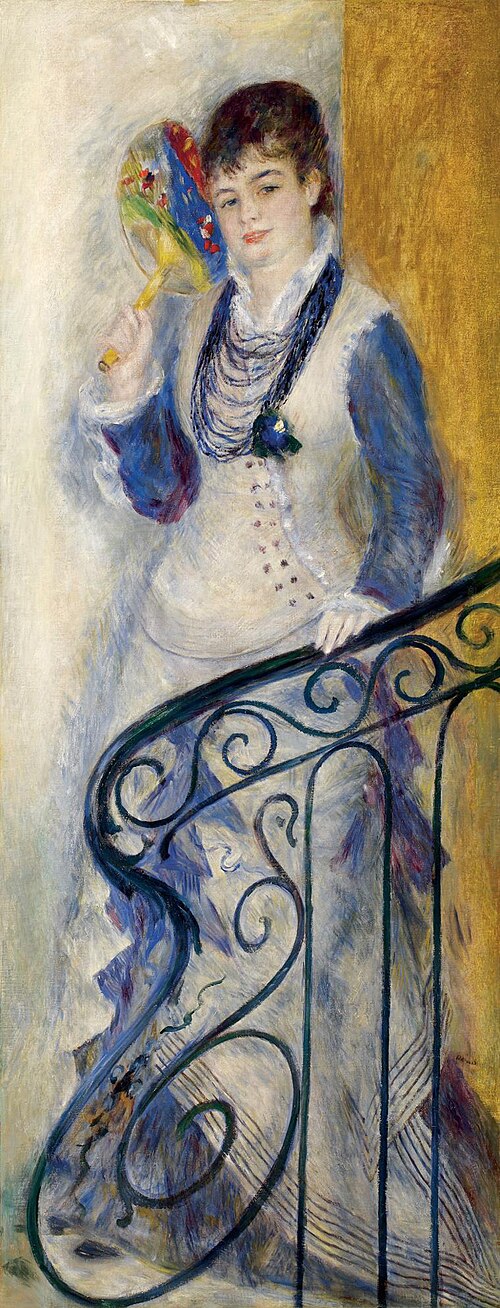 Woman on a Staircase, 1876, Pierre-Auguste Renoir