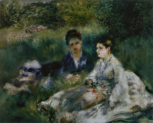 Deux femmes dans l'herbe, 1873, Auguste Renoir