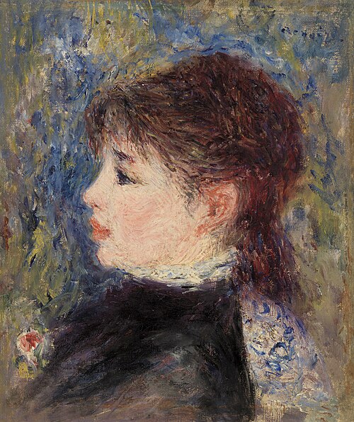 Young Woman with Rose (Jeune fille à la rose), 1877, Auguste Renoir