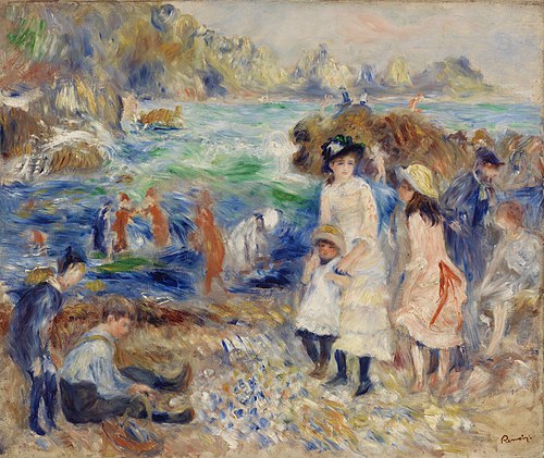 Enfants au bord de la mer à Guernsey, 1883, Auguste Renoir