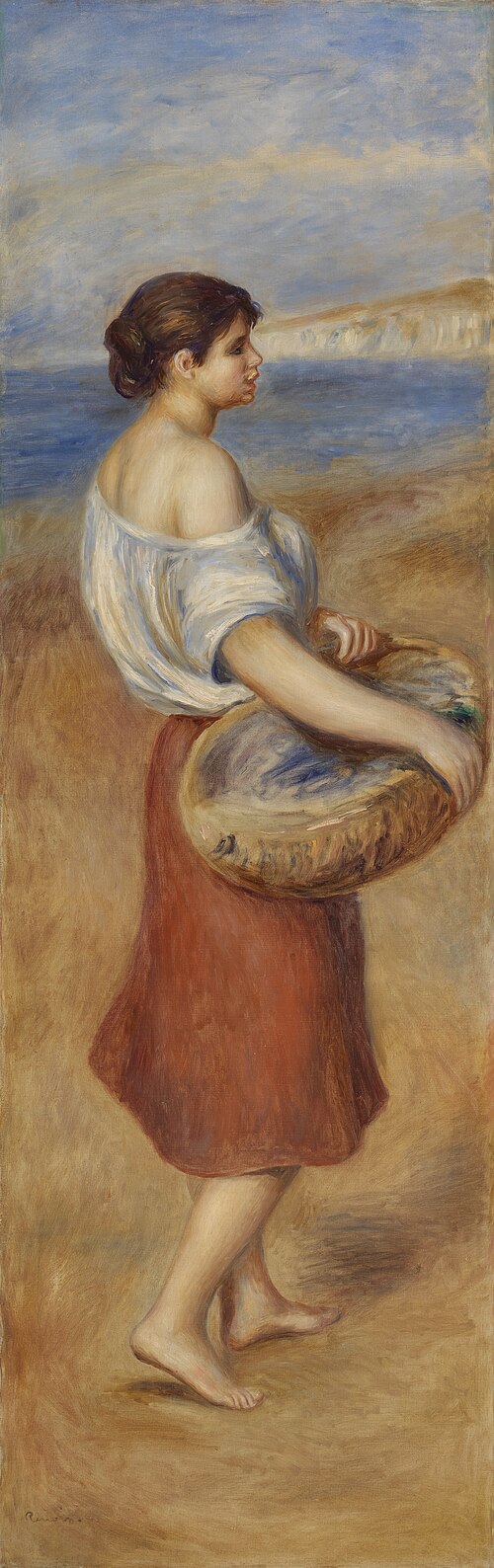 Girl with Basket of Fish (Pêcheuse de poissons), 1890, Auguste Renoir