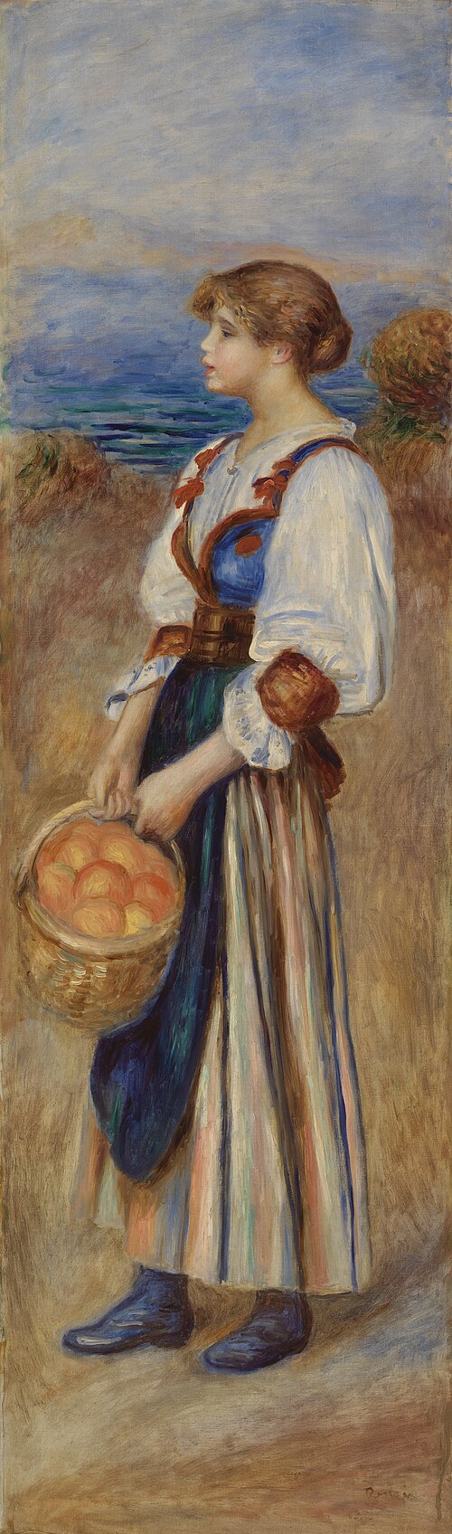 Girl with Basket of Oranges (Marchande d'oranges), 1890, Auguste Renoir