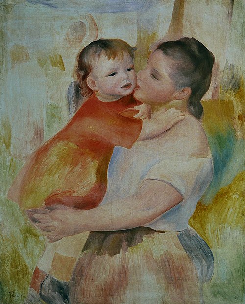 La Blanchisseuse et son enfant, 1886, Auguste Renoir