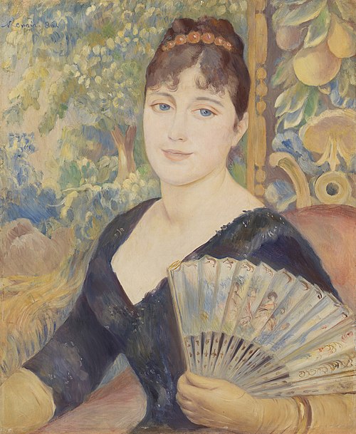 Woman with Fan (Femme à l'éventail), 1886, Auguste Renoir