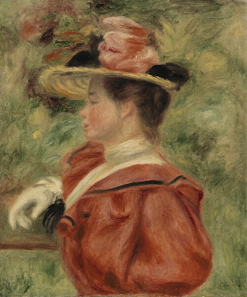 Woman with Glove (Femme au gant), 1894, Pierre-Auguste Renoir