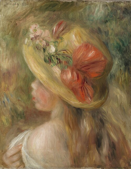 Young Girl with Hat (Jeune fille au chapeau), 1893, Pierre-Auguste Renoir