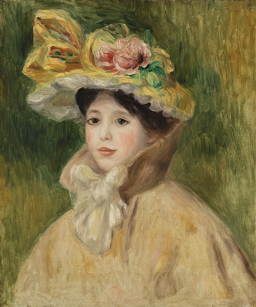 Woman with Capeline (Femme à la capeline), , Pierre-Auguste Renoir