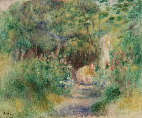 Landscape with Woman Gardening (Paysage et femme jardinant), 1896, Pierre-Auguste Renoir