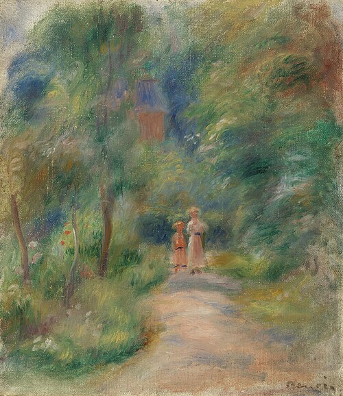 Two Figures on a Path (Deux figures dans un sentier), 1906, Pierre-Auguste Renoir