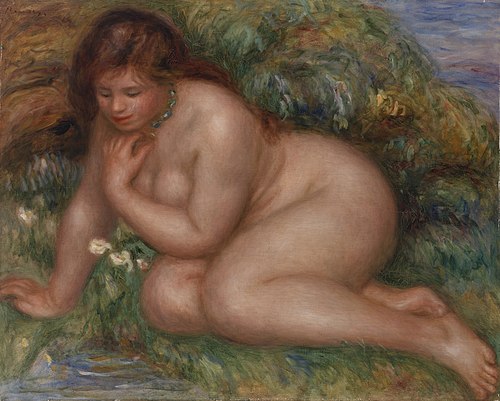 Bather Gazing at Herself in the Water (Baigneuse se mirant dans l'eau), 1910, Pierre-Auguste Renoir