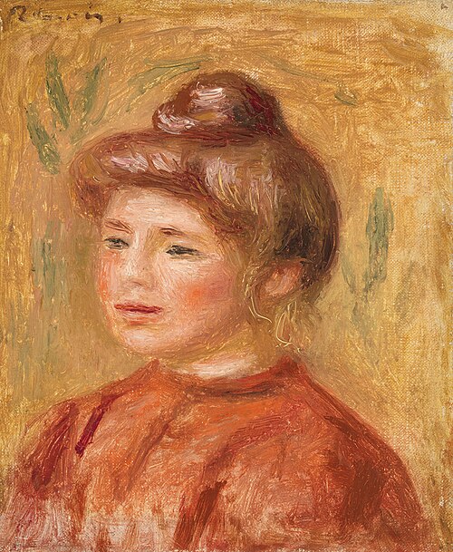 Bust of Woman in Red (Buste de femme en rouge), , Pierre-Auguste Renoir