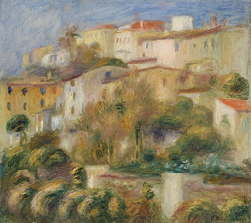 Houses on a Hill (Groupe de maisons sur un coteau), 1908, Pierre-Auguste Renoir