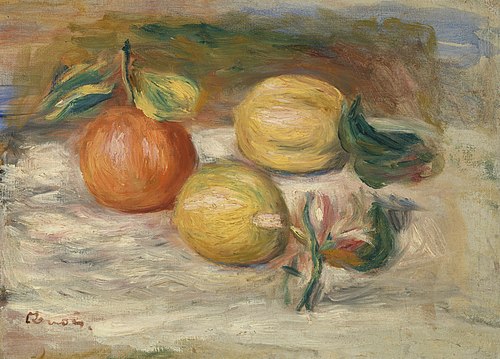 Lemons and Orange (Citrons et orange), 1913, Pierre-Auguste Renoir